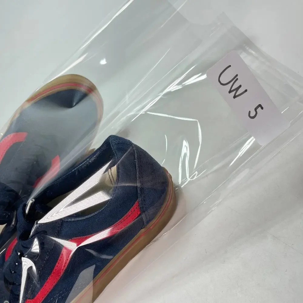 Vans Old Skool Navy Blue Bright Red Gum Low Top Skate Shoes 507698 Womens Size 8